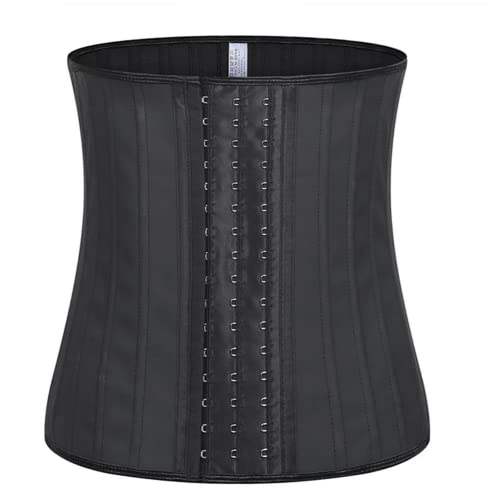 RCBHSD Waist Trainer Damen Korsett Latex Unterbrust Bauchweg Corsage Sport Shaper Taillenmieder dy Shaper Taillenformer bauchweg (Color:黑色,Size:XXS) von RCBHSD