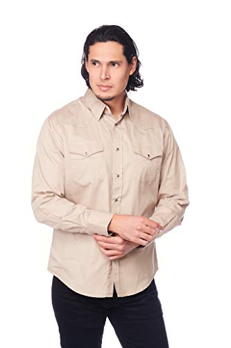 RCCO RODEO CLOTHING COMPANY Herren Western Solid Twill Long Sleeve Button Down Hemd mit Druckknöpfen, khaki, Mittel RCCO RODEO CLOTHING COMPANY Herren Western Solid Twill Long Sleeve Button Down Hemd mit Druckknöpfen, khaki, Mittel von RCCO RODEO CLOTHING COMPANY