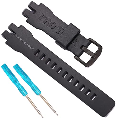 RCNZWQB Kunstharz-Armband kompatibel mit Casio PRG-300/PRW-6000/6100/3000/3100 Herren-Ersatzarmband aus Gummi für Sport und Bergsteigen von RCNZWQB