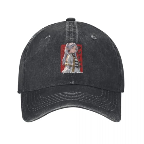 RDCGRS Baseball Cap Frieren Beyond Journey's End Classic Distressed Washed Anime Girl Sun Cap Men Women Adjustable Fit Hat Outdoors Halloween von RDCGRS