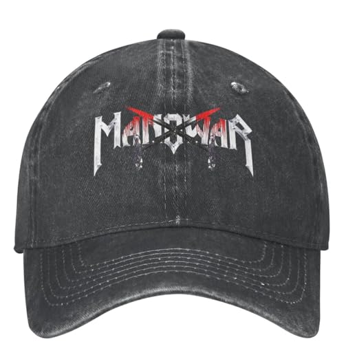 RDCGRS Baseball Cap Manowar Logo Print Casual Classic Band Running Hippie Trucker Hat Spring Adjustable Unisex Men Vintage Baseball Cap Outdoors Halloween von RDCGRS