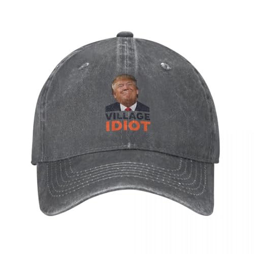 RDCGRS Baseballmütze Donald Trump Dorf Idiot Unisex Nicht Mein Präsident Distressed Denim Caps Hut Vintage Outdoor Snapback Cap Geburtstag von RDCGRS