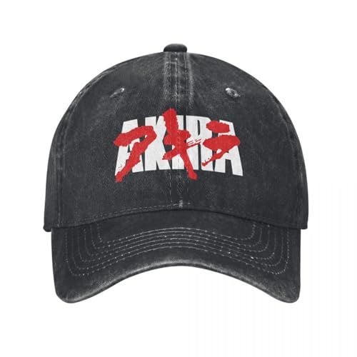 RDCGRS Mode Blutig Akira Logo Baseballmützen Unisex Stil Distressed Denim Snapback Cap Anime Outdoor Workouts Hüte Kappe von RDCGRS