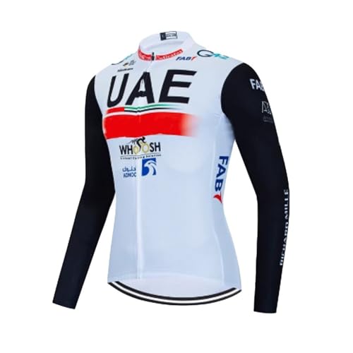 RDCYCLIST 2023 Winter Thermofleece Wärmer Pro Team UAE Langarm-Radtrikot für Männer, schnelltrocknende Rennradjacke Fahrradbekleidung (M) von RDCYCLIST