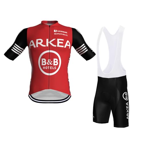 RDCYCLIST 2025 Pro Team ARKEA Radsporttrikot-Set für Männer, atmungsaktives MTB-Rennradtrikot Paddad Bib Short Trikots (M) von RDCYCLIST