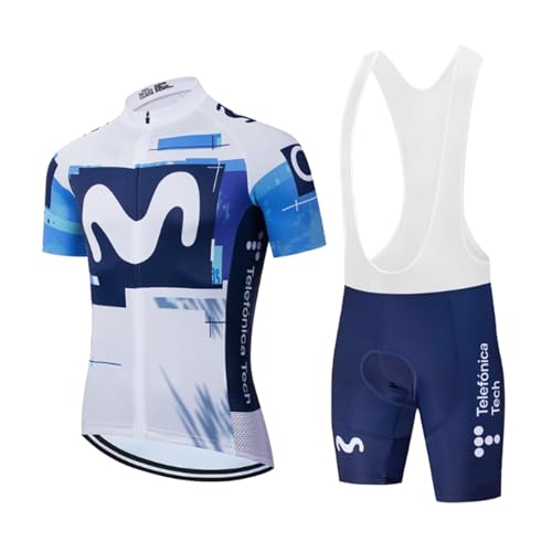 RDCYCLIST 2025 Pro Team M Radsporttrikot-Set für Männer, atmungsaktives MTB-Rennradtrikot Paddad Bib Short Trikots (L) von RDCYCLIST