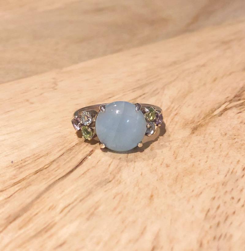 Aquamarine Ring, Festsilber, Naturgemein, 925 Silber, Grundbahnring, Oversized Ring Aquamarine Ring, Festsilber, Naturgemein, 925 Silber, Grundbahnring, Oversized Ring von RDJewelryStudio