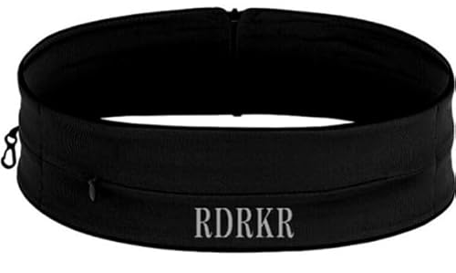 RDRKR FlexiStash Elastischer Fitness-Taillengürtel mit Reißverschluss, Schwarz, MEDIUM, Western von RDRKR