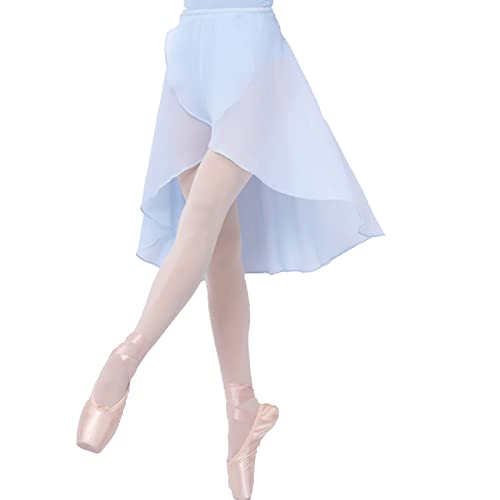 RDWESZOD Ballett Tanz Chiffon Rock für Frauen/Mädchen, verstellbare Taille Wrap Rock (Himmelblau) von RDWESZOD