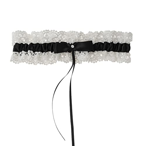 RDWESZOD Hochzeit Stretch Spitze Strumpfband für Braut Braut Strumpfband (Schwarz-B) von RDWESZOD