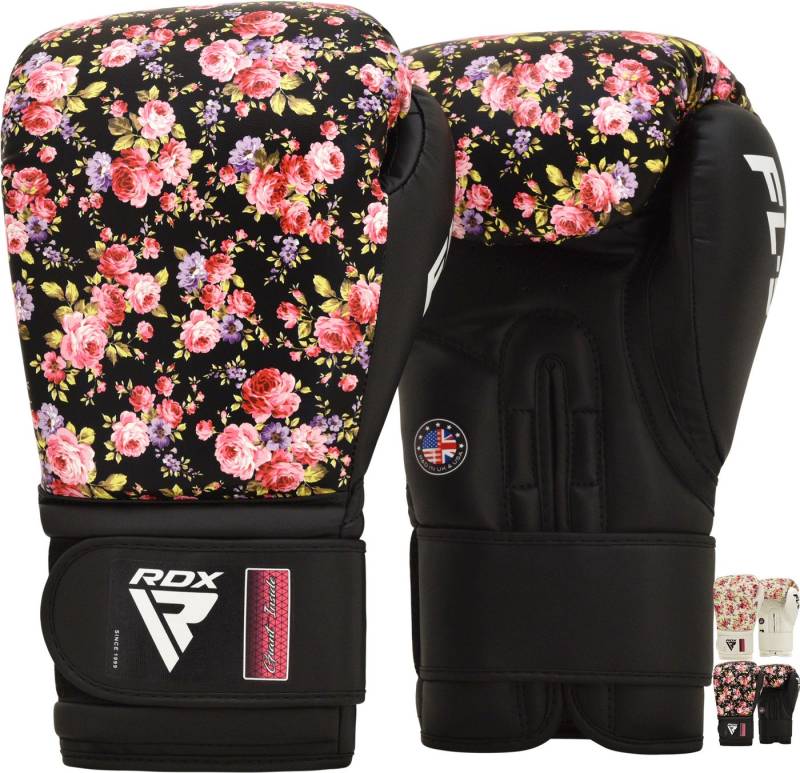 RDX Sports Boxhandschuhe RDX Damen-Boxhandschuhe – Floral Design, Maya-Haut für Training von RDX Sports