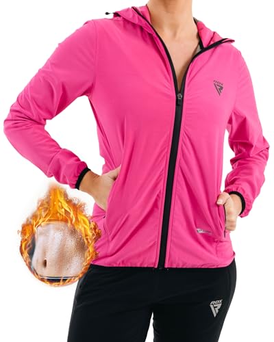 RDX Damen Schwitzanzug Zum Abnehmen, Saunaanzug REACH Konform, Kapuzen Anzug Sauna Suit Sweatanzug Sportanzug Trainingsanzug Thermo Sweatsuit Boxen MMA Gym Fitness Laufen Damen von RDX