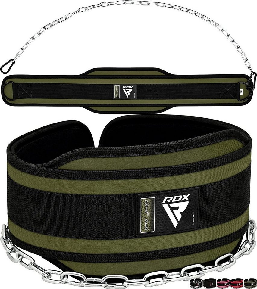 RDX Dip-Gürtel RDX Dip-Gürtel 6 Zoll mit Kette und Karabiner, Dipping belt von RDX