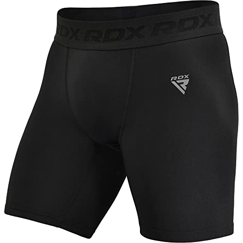 RDX Kompressionsshorts Herren Kurz, Baselayer Laufunterwäsche Tights, Sportunterhose Unterhose Halblang, Schnelltrocknendes Boxen MMA Training Fitness Gym Laufhose von RDX