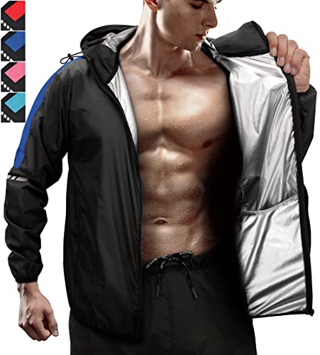 RDX Schwitzanzug Zum Abnehmen, Saunaanzug REACH OEKO TEX 100 ZERTIFIZIERT, Kapuzen Anzug Sauna Suit Sweatanzug Sportanzug Trainingsanzug Thermo Sweatsuit Boxen MMA Gym Fitness Laufen Herren Damen von RDX