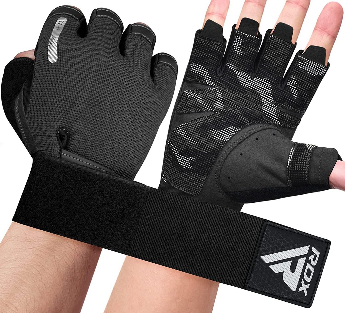 RDX Trainingshandschuhe RDX Gewichtheberhandschuhe, extra dehnbare lange Handgelenkstütze RDX Trainingshandschuhe RDX Gewichtheberhandschuhe, extra dehnbare lange Handgelenkstütze von RDX