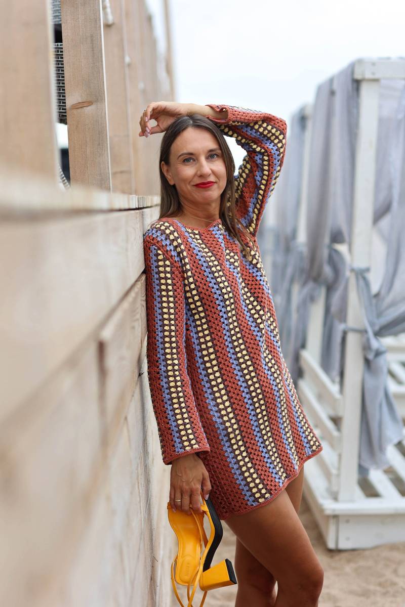 Handgestricktes Gehäkeltes Kleid Aus Baumwolle von RDesignStore