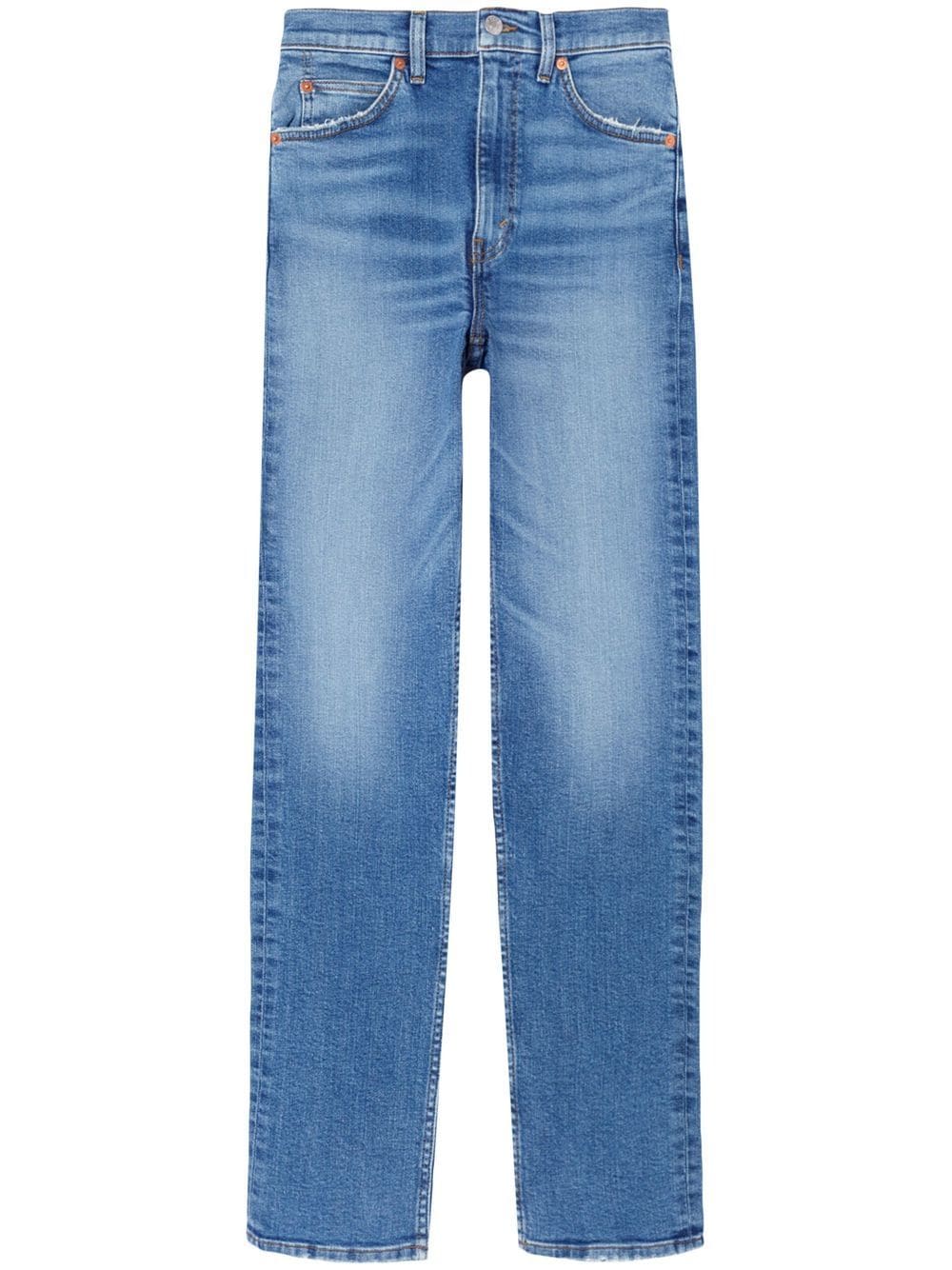 RE/DONE Ausgeblichene Straight-Leg-Jeans - Blau von RE/DONE