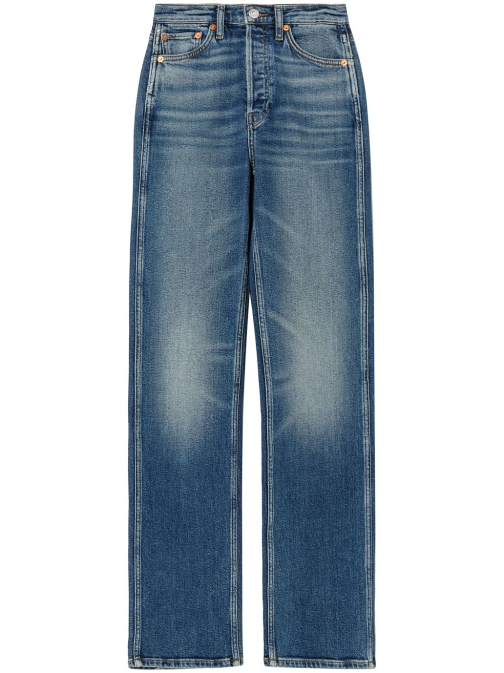 RE/DONE Gerade Jeans mit hohem Bund - Blau von RE/DONE