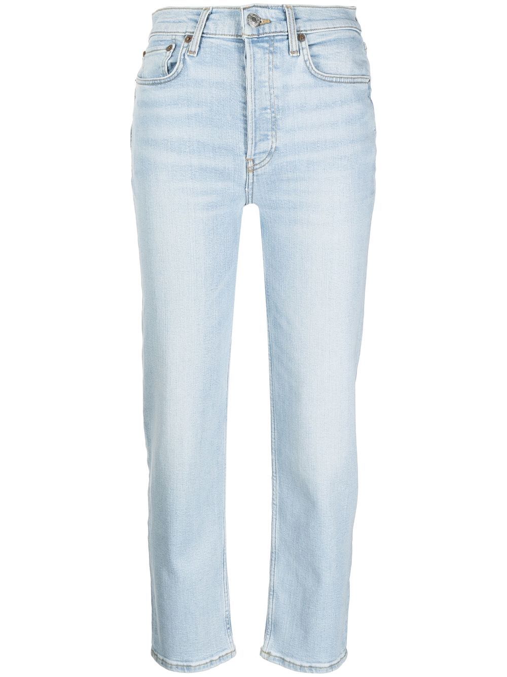 RE/DONE Gerade High-Rise-Jeans - Blau von RE/DONE