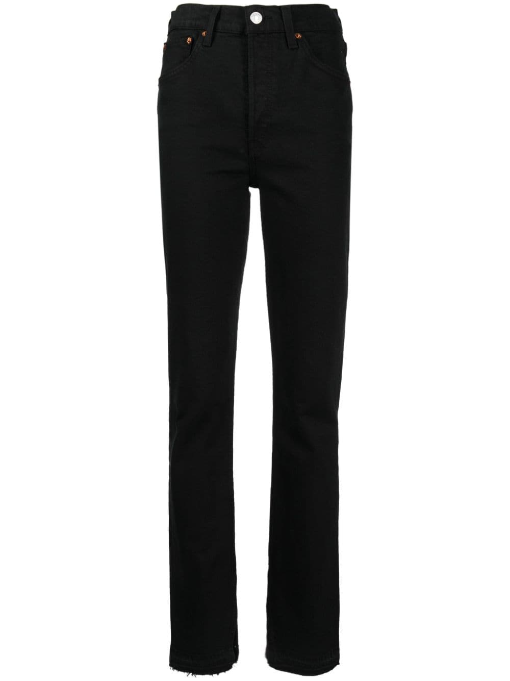 RE/DONE Skinny-Jeans mit hohem Bund - Schwarz von RE/DONE