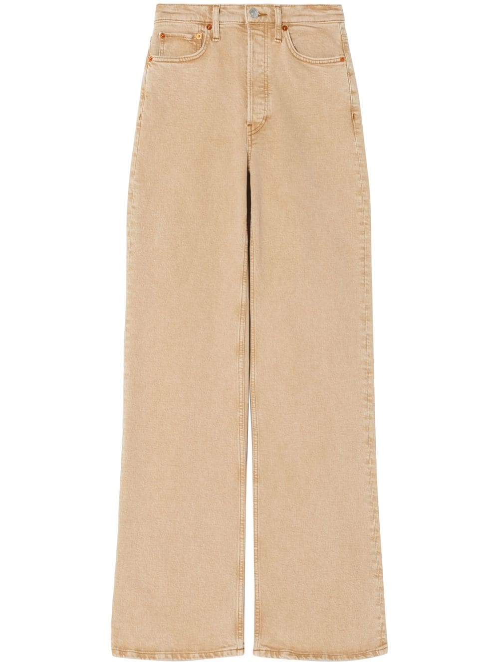 RE/DONE Gerade High-Waist-Jeans - Nude von RE/DONE