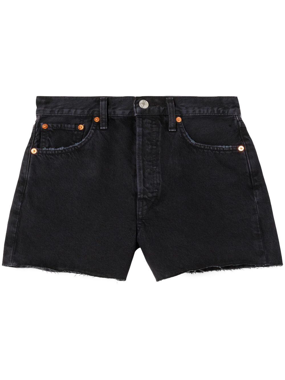 RE/DONE Halbhohe Jeans-Shorts - Schwarz von RE/DONE