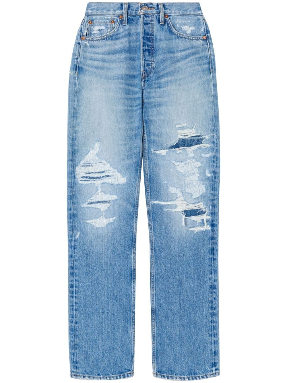 RE/DONE Lockere High-Waist-Jeans - Blau von RE/DONE