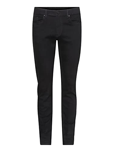 RE-ZO Herren Jeans-Hose Regular-Fit Used-Look normaler Bund Jog Jeans, Farbe:Schwarz, Größe:W31/L32 von RE-ZO