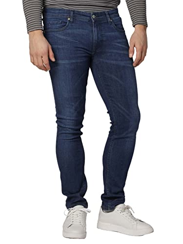 RE-ZO Herren Jeans-Hose Slim-Fit Used-Look normaler Bund Denim Stretch Male, Farbe:Blau, Jeans/Hosen Neu:31W / 30L von RE-ZO