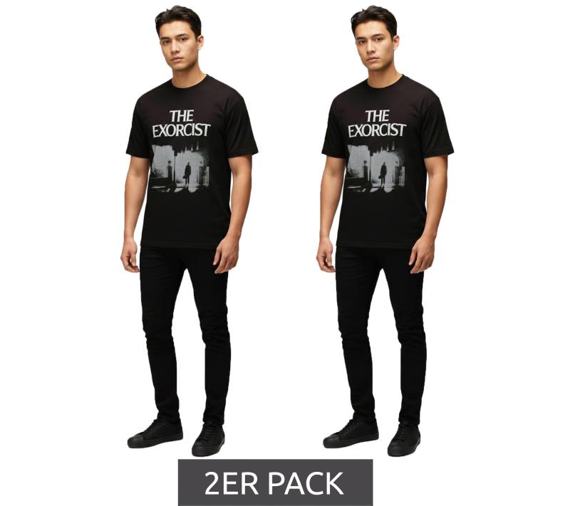2er Sparpack RE:COVERED X THE EXORCIST FILM Herren T-Shirt mit Foto-Print Baumwoll-Shirt Rundhals-Shirt RCWARN559 Schwarz 2er Sparpack RE:COVERED X THE EXORCIST FILM Herren T-Shirt mit Foto-Print Baumwoll-Shirt Rundhals-Shirt RCWARN559 Schwarz von RE:COVERED