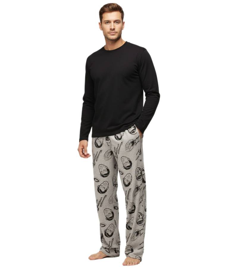 RE:COVERED X Star Trek Loungepants Herren Schlafanzug-Hose mit Star-Trek-Print Baumwolle Pyjama-Hose RCVCM652 Grau von RE:COVERED