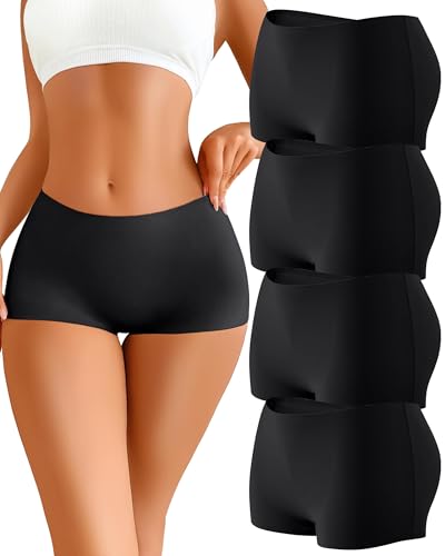 READY TO LOVE Boxershorts Damen Seamless Slips Damen Unterhosen Nahtlos Weich Pantys Unterwäsche Frauen Hipster Under Dress Boyshorts Mehrpack von READY TO LOVE