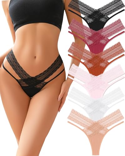 READY TO LOVE Tanga Damen Spitze Tangas Unterhosen String Unterwäsche Frauen Soft Dessous Damen Sexy Unterwäsche Bikini Tanga Set von READY TO LOVE