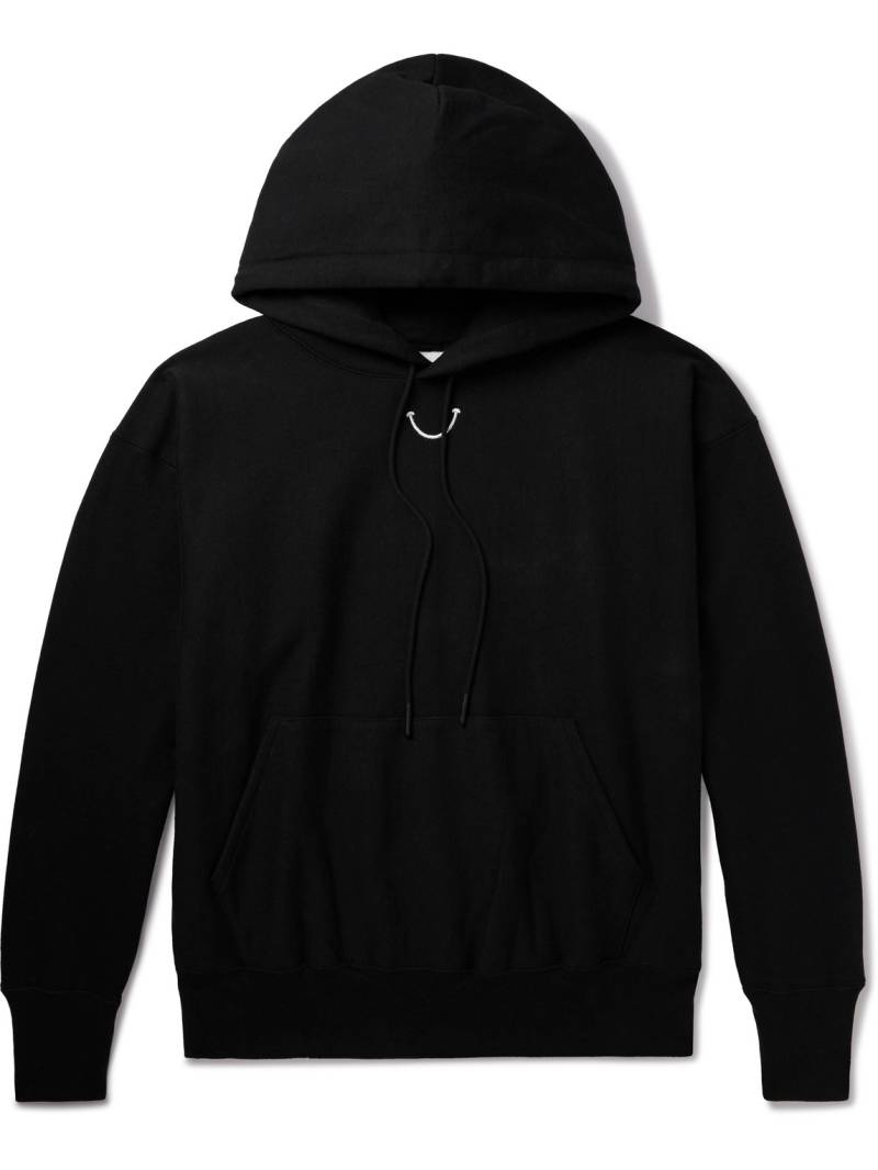 READYMADE - Logo-Print Embroidered Cotton-Blend Jersey Hoodie - Men - Black - S von READYMADE