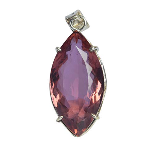 Alexandrit Anhänger Sterling Silber Anhänger Ca. 50-60 Ct Farbwechsel Alexandrit Marquise Cut Anhänger 925 Sterling Silber Anhänger von REAL-GEMS