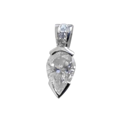 REAL-GEMS Halskette mit 3,65 Karat natürlichem weißen Diamant-Anhänger, für Damen, Sterlingsilber, handgefertigt, zertifizierter Solitär-Schmuck ohne Kette, eleganter, moderner Anhänger REAL-GEMS Halskette mit 3,65 Karat natürlichem weißen Diamant-Anhänger, für Damen, Sterlingsilber, handgefertigt, zertifizierter Solitär-Schmuck ohne Kette, eleganter, moderner Anhänger von REAL-GEMS