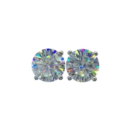 REAL-GEMS Zertifizierte Diamant-Ohrstecker, 925er Sterlingsilber, natürliche und behandelte Diamanten für Frauen, 4.4 Carat, Sterling Silber, Diamant REAL-GEMS Zertifizierte Diamant-Ohrstecker, 925er Sterlingsilber, natürliche und behandelte Diamanten für Frauen, 4.4 Carat, Sterling Silber, Diamant von REAL-GEMS