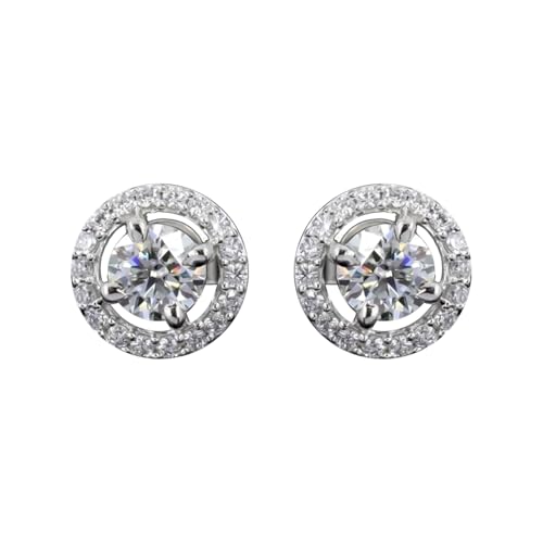 REAL-GEMS Zertifizierte natürliche Diamant-Ohrstecker für Damen aus 925er Sterlingsilber mit mehreren Karat- und Farboptionen, 3.6, Sterling Silber, Diamant REAL-GEMS Zertifizierte natürliche Diamant-Ohrstecker für Damen aus 925er Sterlingsilber mit mehreren Karat- und Farboptionen, 3.6, Sterling Silber, Diamant von REAL-GEMS