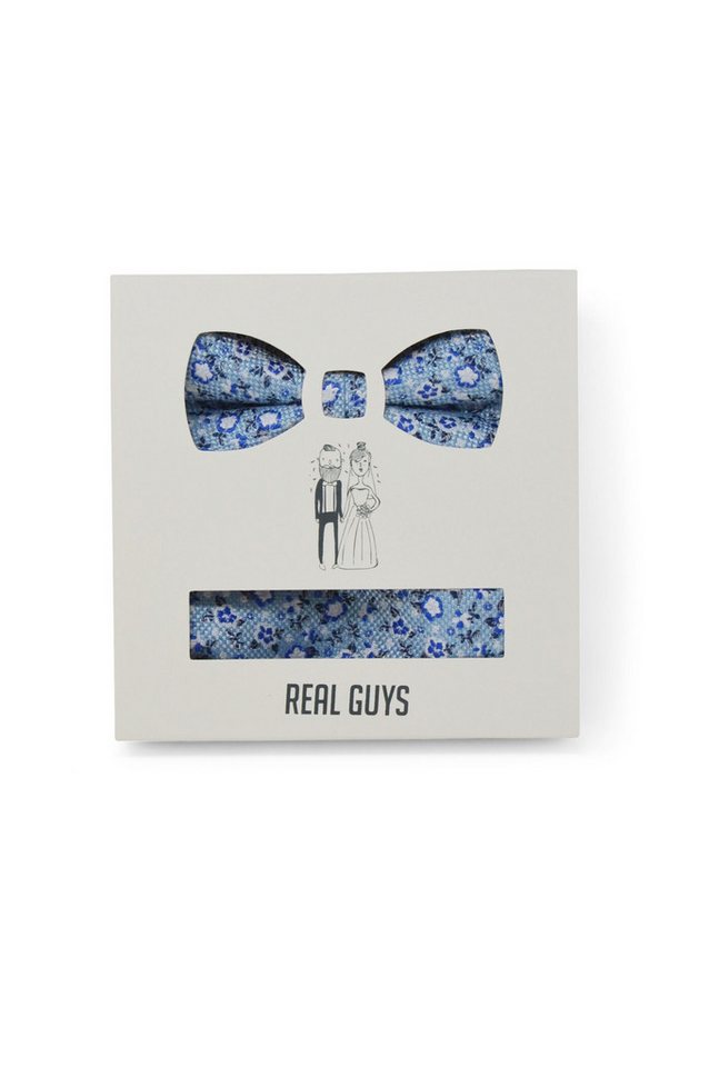 REAL GUYS by J.PLOENES Fliege Set mit Einstecktuch mit dezentem Blumenmuster von REAL GUYS by J.PLOENES