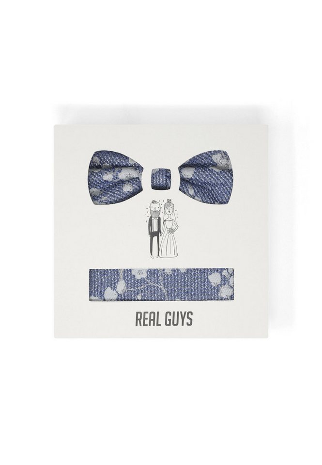 REAL GUYS by J.PLOENES Fliege (2-St) Set mit Einstecktuch und Blumendesign von REAL GUYS by J.PLOENES
