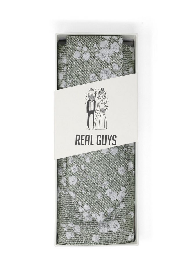 REAL GUYS by J.PLOENES Krawatte (2-St) Set mit Einstecktuch und Blumendesign von REAL GUYS by J.PLOENES