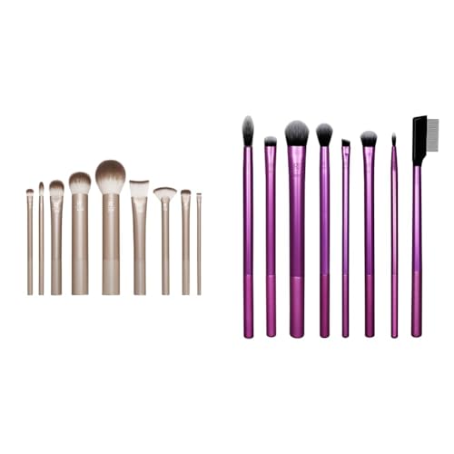 Real Techniques Au Naturale Make-up-Pinsel-Set & Everyday Eye Essentials Lidschatten-Pinsel-Set, 8-teilig No Color von REAL TECHNIQUES