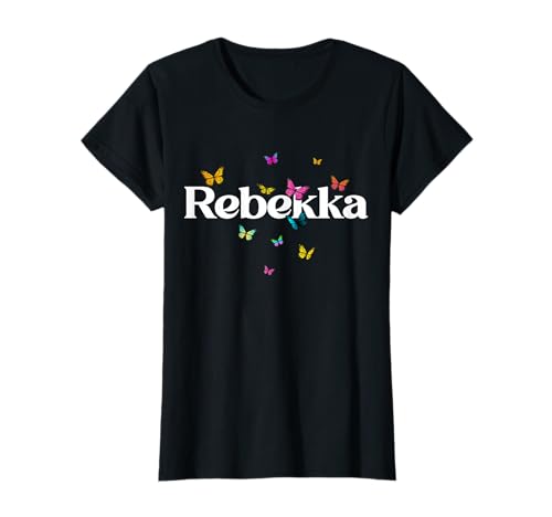 Rebekka - Schöner Mädchen Name mit bunten Schmetterlingen T-Shirt Rebekka - Schöner Mädchen Name mit bunten Schmetterlingen T-Shirt von REBEKKA Tochter Enkel Geburtstag Geschenkideen