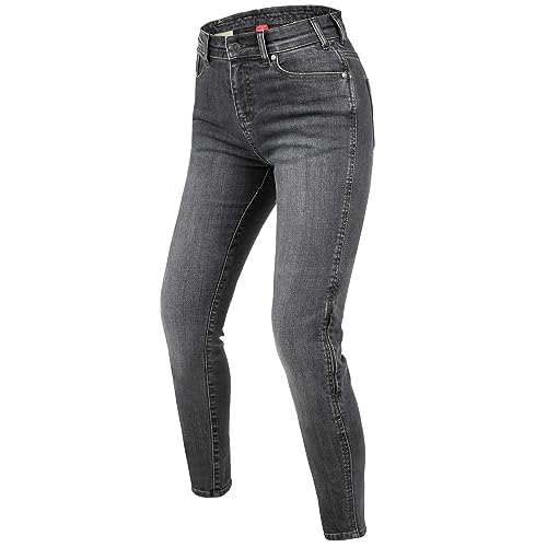 REBELHORN Classic III Lady MotorradJeans Damen | Aramidfaser Futter | SAS-TEC Knie und Hüftprotektoren | Skinny Fit von REBELHORN