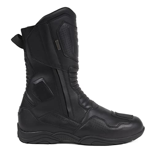 REBELHORN Compass Motorradstiefel Membran SympaTex Fersen- und Knöchelschutz und versteifte Schuhspitze Antirutschsohle Zwei Lange Reißverschlüsse von REBELHORN