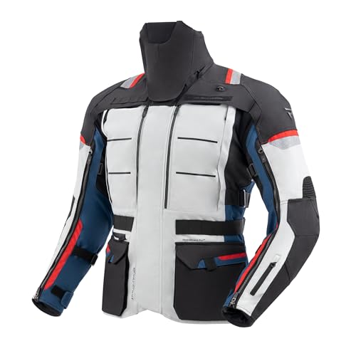 REBELHORN Cubby V Motorradjacke Herren | Textil | Ellbogen und Schulterprotektoren Stufe 2 | Herausnehmbares In & Out Membran und Isolierweste | Große Belüftungspaneele von REBELHORN