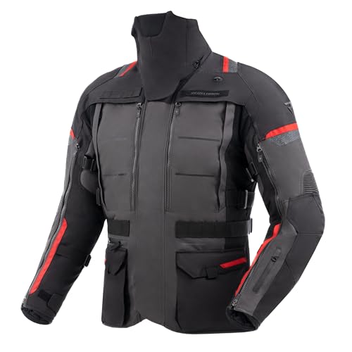 REBELHORN Cubby V Motorradjacke Herren | Textil | Ellbogen und Schulterprotektoren Stufe 2 | Herausnehmbares In & Out Membran und Isolierweste | Große Belüftungspaneele von REBELHORN