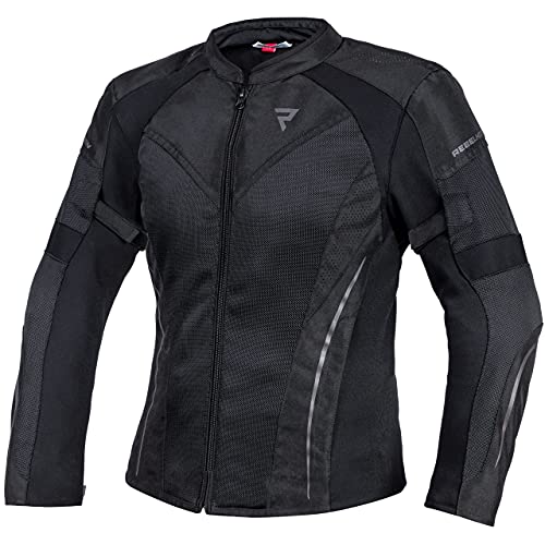 REBELHORN Flux Lady Motorradjacke für Frauen Langlebige Materialien L-XTR Membran Ellenbogen- und Schulterschutz Belüftungstaschen Reflektierende Elemente von REBELHORN