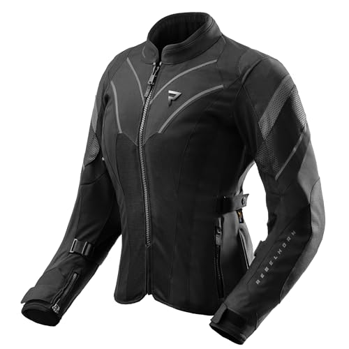 REBELHORN Hiflow V Lady Motorradjacke Damen | Textil | Ellbogen, Schulter und Rückenprotektor Stufe 2 | HydraShield PRO In&Out Membran | Belüftungspaneele | Abnehmbare Isolierweste von REBELHORN